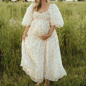 Worth Collective Floral Puff Sleeve Dress
